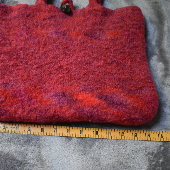 Handmade Wool Felted Knit Purse - Picture 10 of 11
